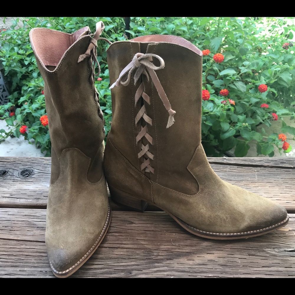$10 OFF MTNG Originals Sage Green Booties